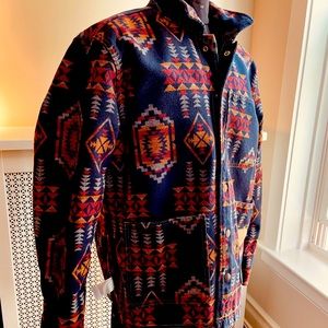 Lucky Brand Reversible Denim/ Aztec-Inspired Jacket